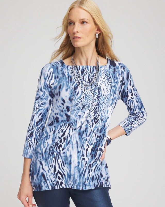 Animal Print Square Neck Tunic - image 1